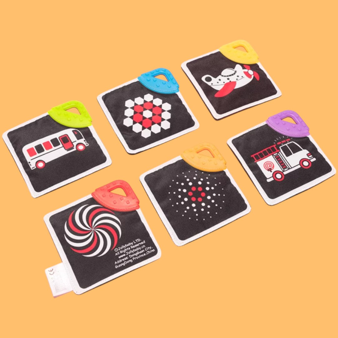 Jollybaby Phased Development Sensory Cloth Book (with Teether & Crinkle Pages) - Shopeak Canada - Curated, high-end Nintendo Switch gadgets and luxurious cat products for discerning customers