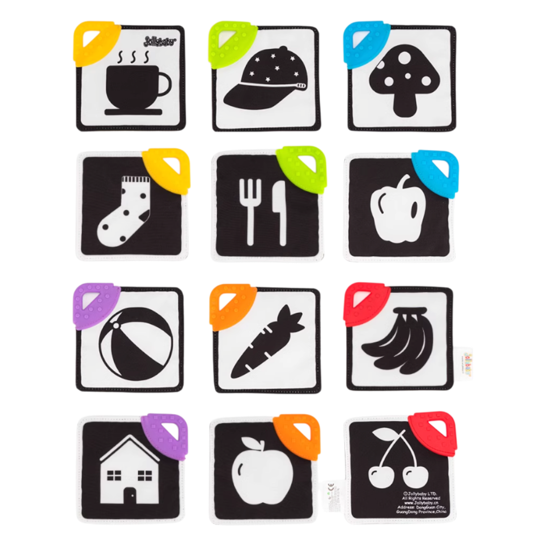 Jollybaby Phased Development Sensory Cloth Book (with Teether & Crinkle Pages) - Shopeak Canada - Curated, high-end Nintendo Switch gadgets and luxurious cat products for discerning customers