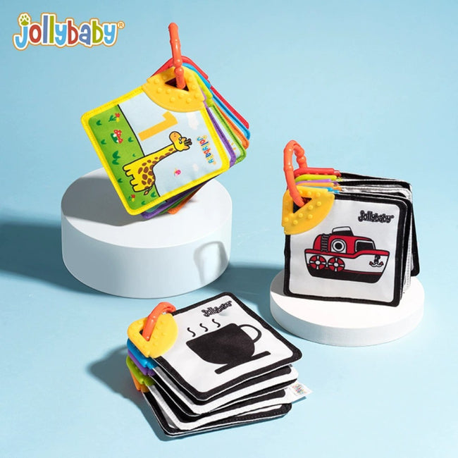 Jollybaby Phased Development Sensory Cloth Book (with Teether & Crinkle Pages) - Shopeak Canada - Curated, high-end Nintendo Switch gadgets and luxurious cat products for discerning customers Hover Image