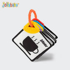 Jollybaby Phased Development Sensory Cloth Book (with Teether & Crinkle Pages) - Shopeak Canada - Curated, high-end Nintendo Switch gadgets and luxurious cat products for discerning customers