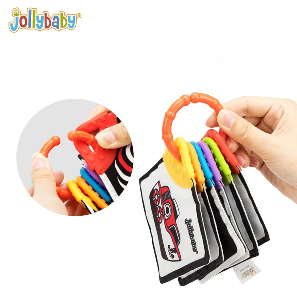 Jollybaby Phased Development Sensory Cloth Book (with Teether & Crinkle Pages) - Shopeak Canada - Curated, high-end Nintendo Switch gadgets and luxurious cat products for discerning customers