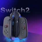 HONCAM Switch Joy-Con Charging Dock with Magnetic Alignment, 7-Color Ambient Light, Protective Cover Support & Storage Organizer - cabestdeal