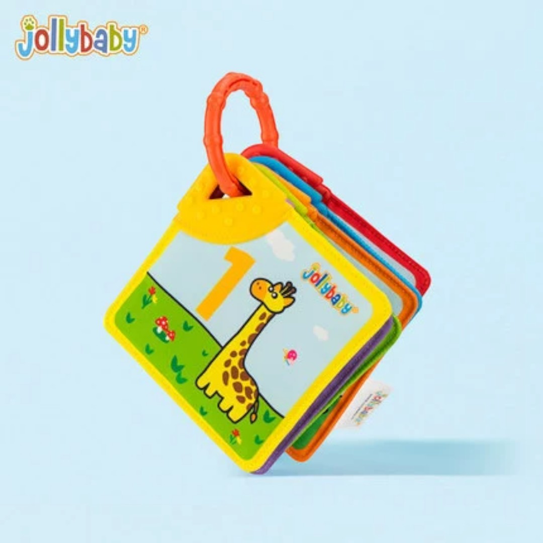 Jollybaby Phased Development Sensory Cloth Book (with Teether & Crinkle Pages) - Shopeak Canada - Curated, high-end Nintendo Switch gadgets and luxurious cat products for discerning customers