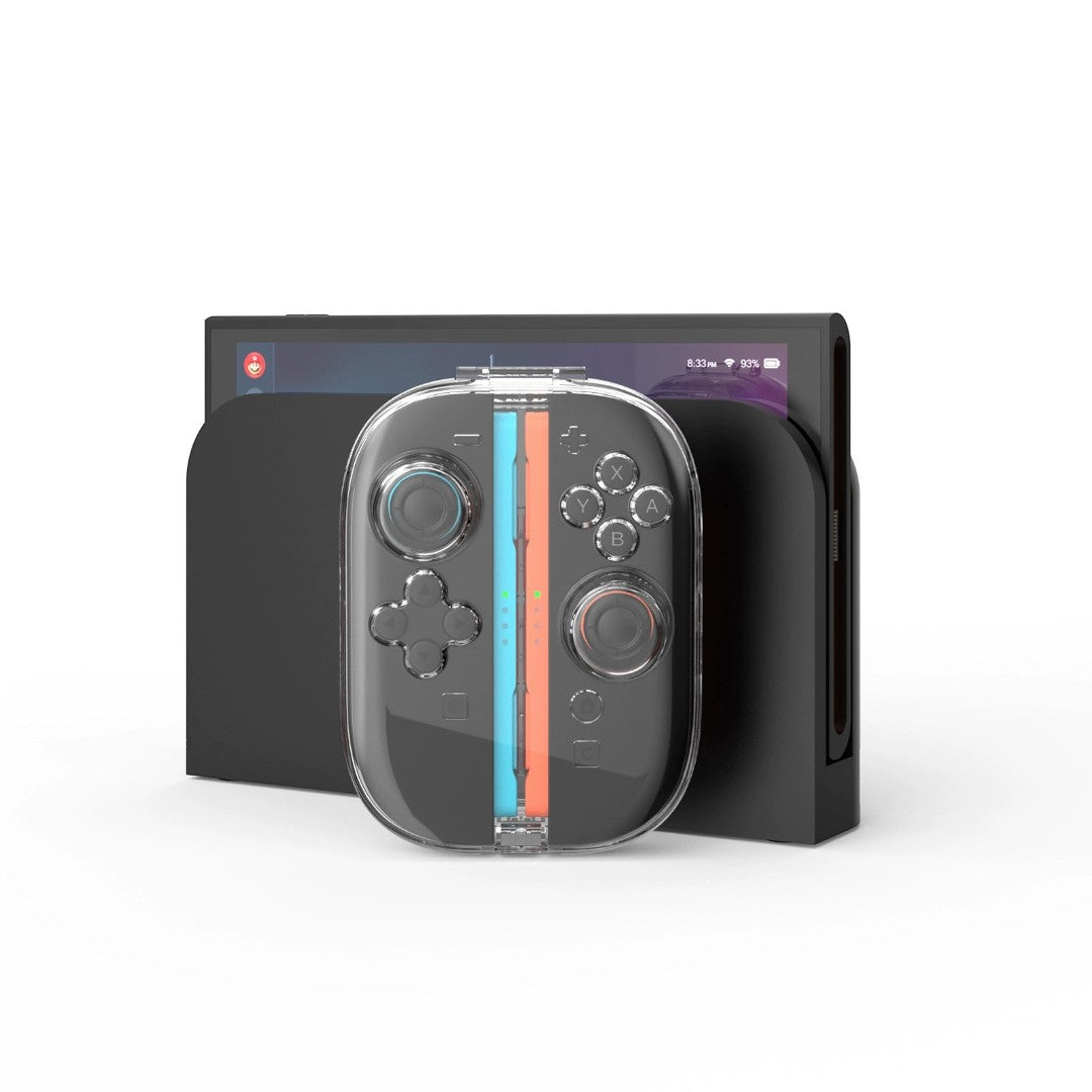 Transparent Magnetic Snap-On Storage Case for Switch 2 Joy‑Cons - cabestdeal