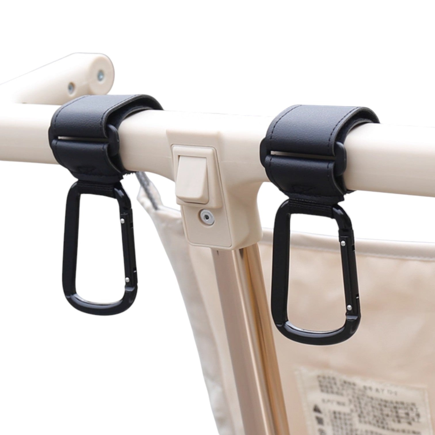 Universal Heavy-Duty Aluminum Stroller & E-Bike Hook with Leather Strap - Shopeak Canada - Curated, high-end Nintendo Switch gadgets and luxurious cat products for discerning customers