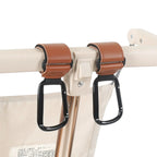 Universal Heavy-Duty Aluminum Stroller & E-Bike Hook with Leather Strap - Shopeak Canada - Curated, high-end Nintendo Switch gadgets and luxurious cat products for discerning customers