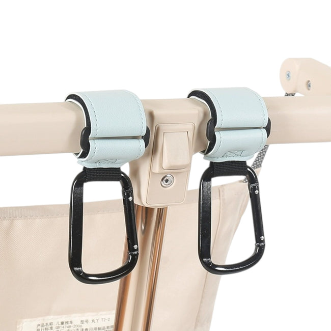 Universal Heavy-Duty Aluminum Stroller & E-Bike Hook with Leather Strap Main Image