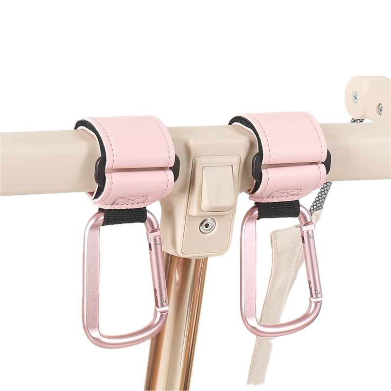 Universal Heavy-Duty Aluminum Stroller & E-Bike Hook with Leather Strap - Shopeak Canada - Curated, high-end Nintendo Switch gadgets and luxurious cat products for discerning customers