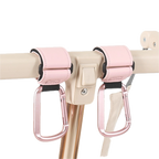 Universal Heavy-Duty Aluminum Stroller & E-Bike Hook with Leather Strap - Shopeak Canada - Curated, high-end Nintendo Switch gadgets and luxurious cat products for discerning customers
