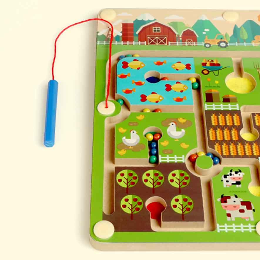 Goryeo Baby Montessori Animal Farm Magnetic Bead Maze - Shopeak Canada - Curated, high-end Nintendo Switch gadgets and luxurious cat products for discerning customers
