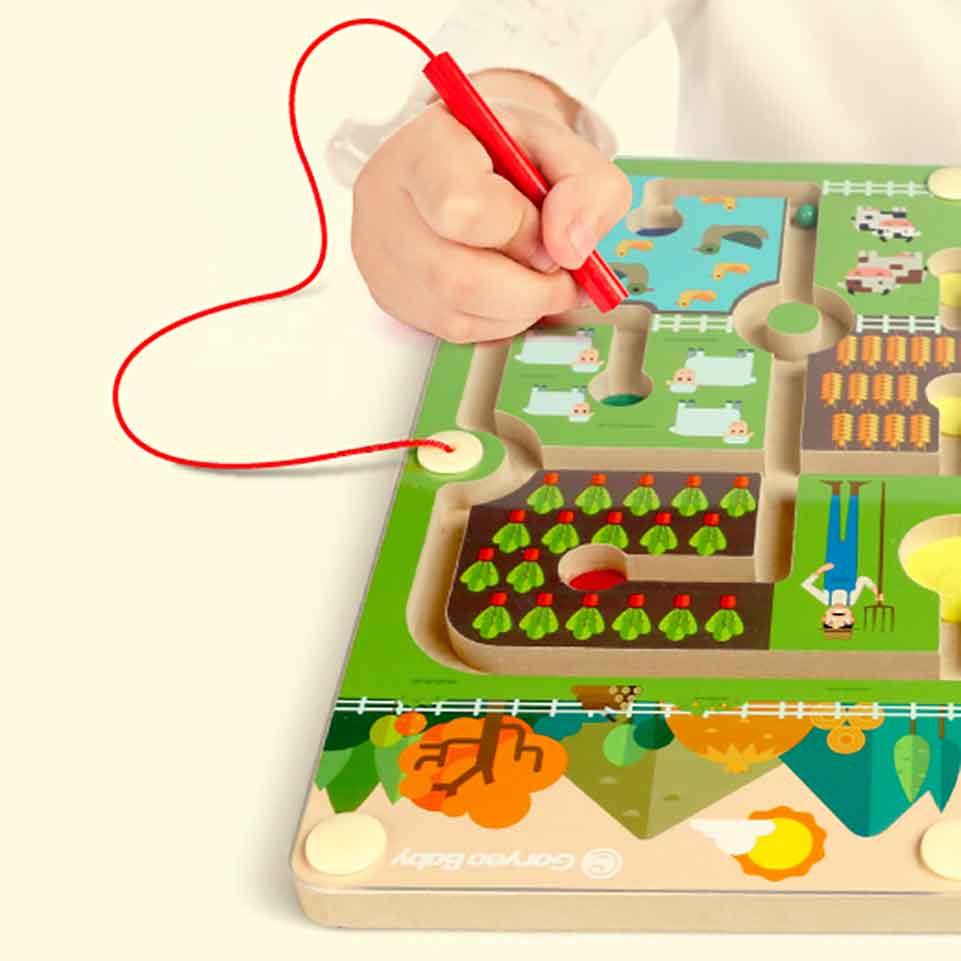 Goryeo Baby Montessori Animal Farm Magnetic Bead Maze - Shopeak Canada - Curated, high-end Nintendo Switch gadgets and luxurious cat products for discerning customers