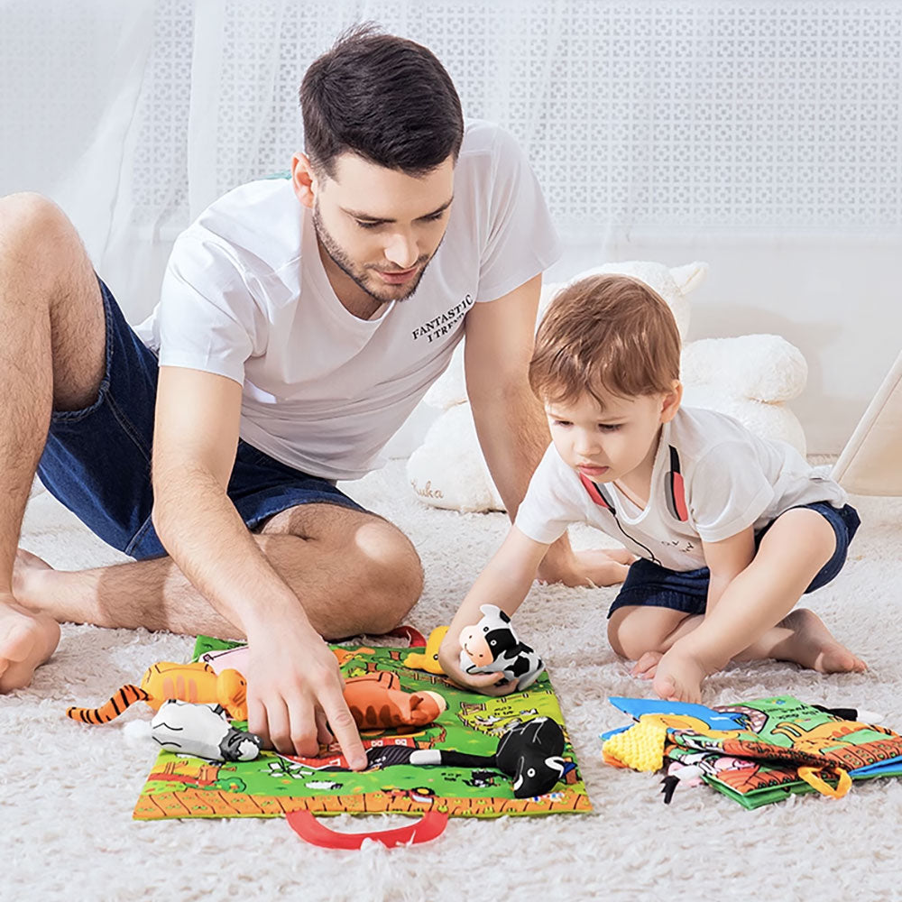 Jollybaby Portable Tummy Time Play Mat Sensory Book - Shopeak Canada - Curated, high-end Nintendo Switch gadgets and luxurious cat products for discerning customers