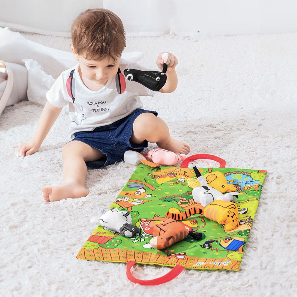 Jollybaby Portable Tummy Time Play Mat Sensory Book - Shopeak Canada - Curated, high-end Nintendo Switch gadgets and luxurious cat products for discerning customers