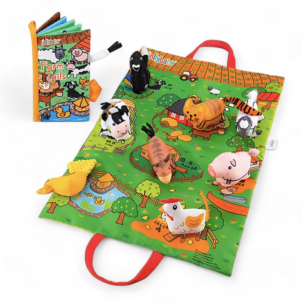 Jollybaby Portable Tummy Time Play Mat Sensory Book - Shopeak Canada - Curated, high-end Nintendo Switch gadgets and luxurious cat products for discerning customers