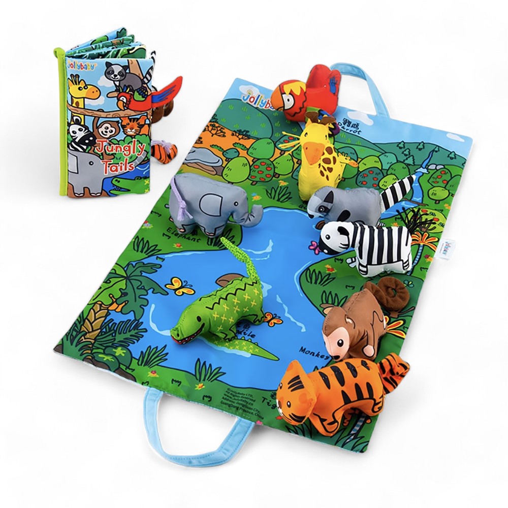 Jollybaby Portable Tummy Time Play Mat Sensory Book - Shopeak Canada - Curated, high-end Nintendo Switch gadgets and luxurious cat products for discerning customers