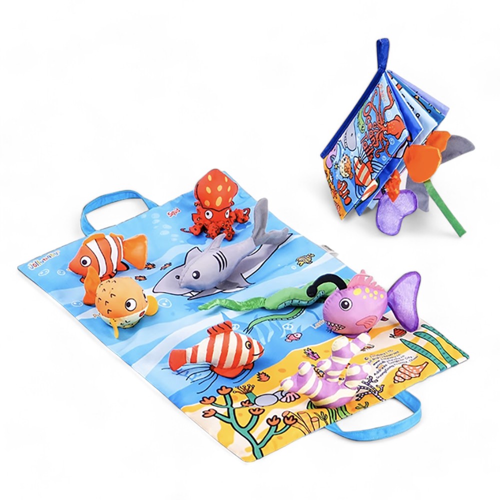 Jollybaby Portable Tummy Time Play Mat Sensory Book - Shopeak Canada - Curated, high-end Nintendo Switch gadgets and luxurious cat products for discerning customers