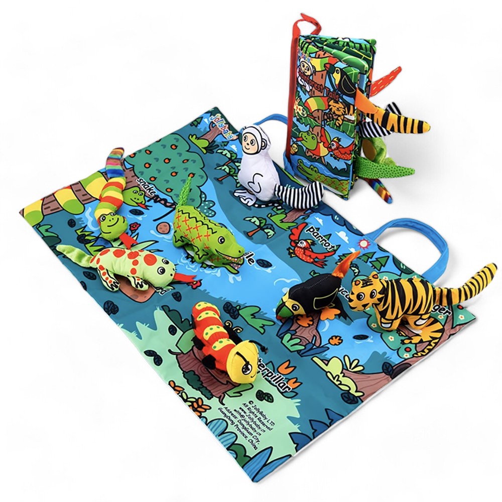 Jollybaby Portable Tummy Time Play Mat Sensory Book - Shopeak Canada - Curated, high-end Nintendo Switch gadgets and luxurious cat products for discerning customers