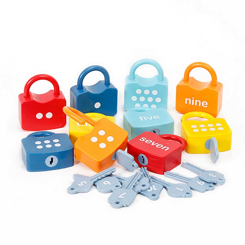 Onshine Montessori Number & English Learning Locks (10-Pack) - Shopeak Canada - Curated, high-end Nintendo Switch gadgets and luxurious cat products for discerning customers