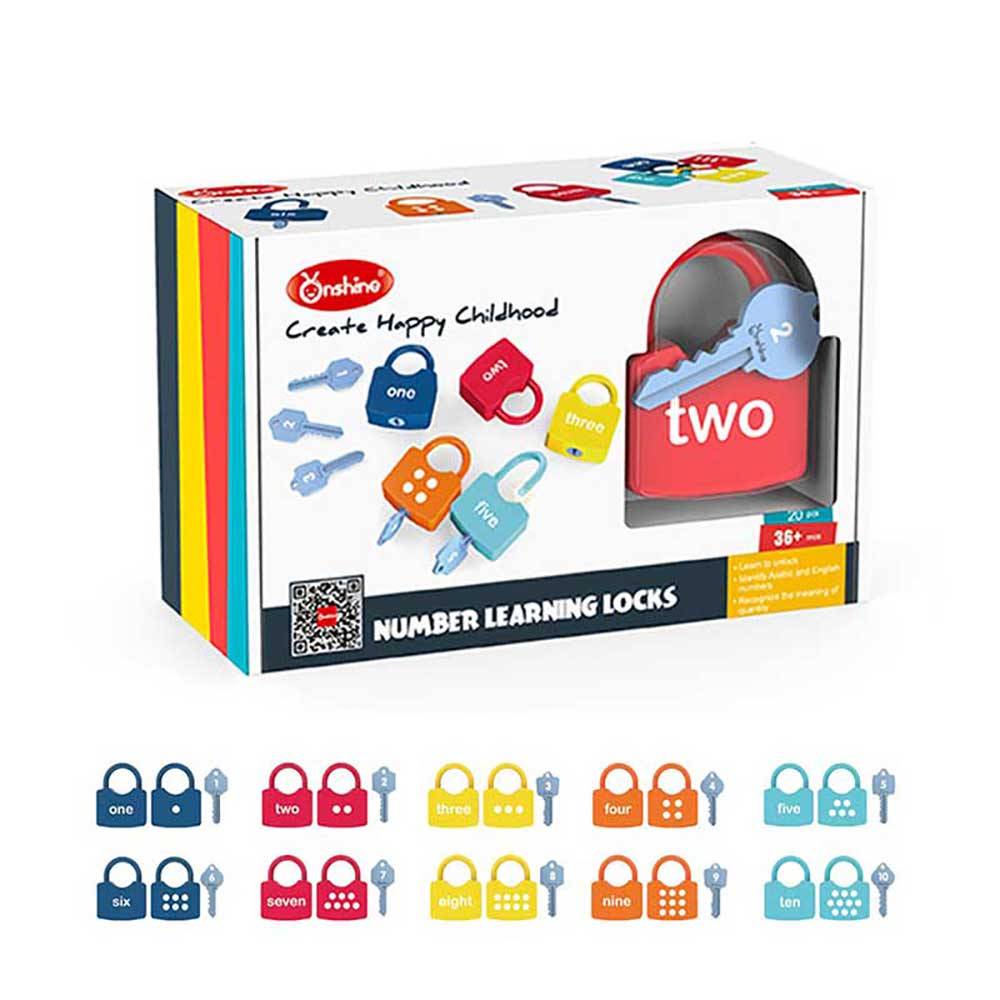 Onshine Montessori Number & English Learning Locks (10-Pack) - Shopeak Canada - Curated, high-end Nintendo Switch gadgets and luxurious cat products for discerning customers