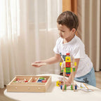 Viga 48-Piece Wooden STEM Construction Building Set with Tools & Storage Box - Shopeak Canada - Curated, high-end Nintendo Switch gadgets and luxurious cat products for discerning customers